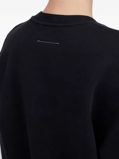 Mm6 Maison Margiela Oversized Cotton-jersey Sweatshirt In Black