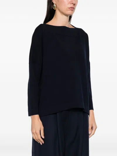 Daniela Gregis Wool Boat-neck Sweater In Black