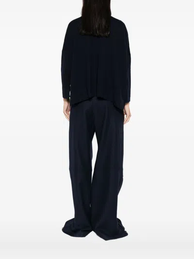 Daniela Gregis Wool Boat-neck Sweater In Black