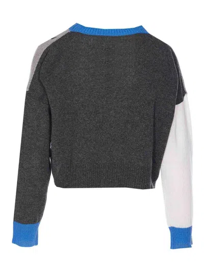 Marni Knitwear Crop Crew Neck Long Sleeves In Gray