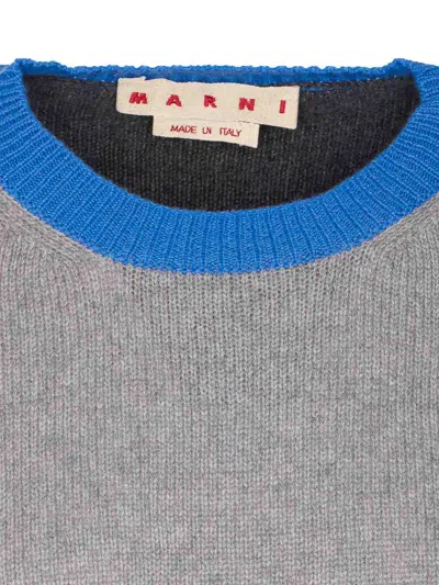 Marni Knitwear Crop Crew Neck Long Sleeves In Gray