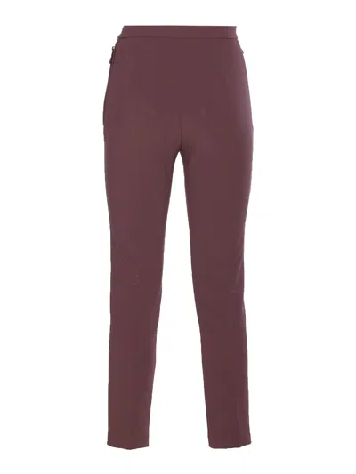 Elisabetta Franchi Tailored High-waisted Trousers With Decorative Flap Pockets In Multi