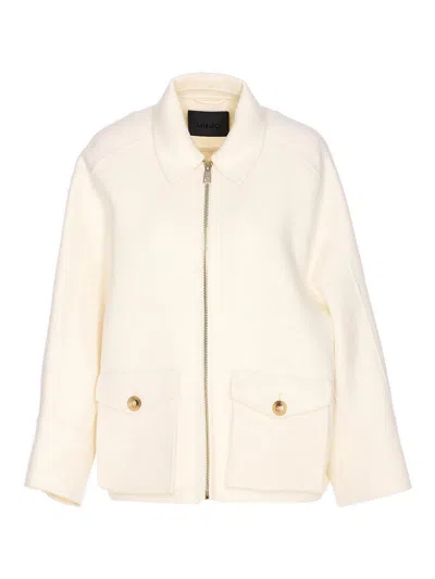 Liu •jo Fringed Zip-front Jacket In Pink