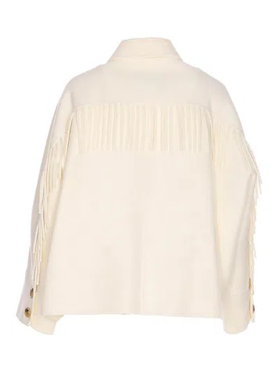 Liu •jo Fringed Zip-front Jacket In Pink