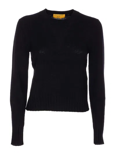 Guest In Residence Shrunken Crewneck Sweater In Cashmere In Black