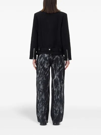 Ganni Short Bouclã© Jacket For In Black