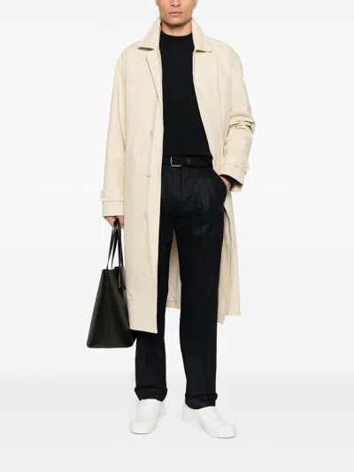 Emporio Armani Tonal Diamond Wool Sweater In Black