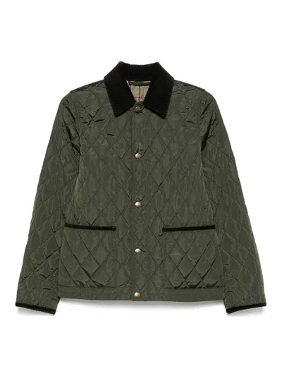 Burberry Women Nylon Quilted Jacket In Green