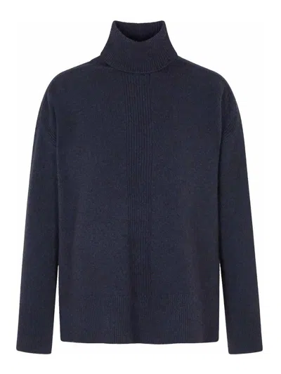 Emporio Armani Yak Wool Blend Sweater Woman In Blue