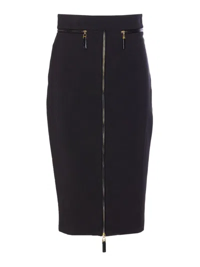 Elisabetta Franchi Pencil Skirt In Black