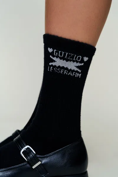 Danielle Guizio Ny Calf Sock In Black