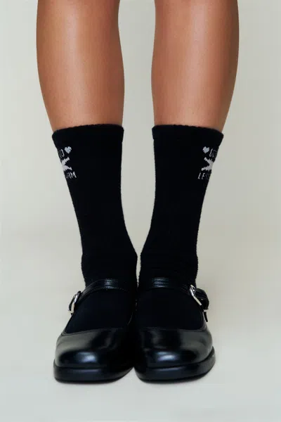 Danielle Guizio Ny Calf Sock In Black