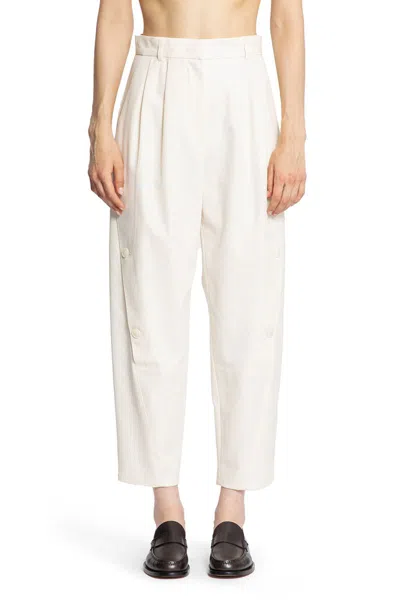 Max Mara Trousers In White