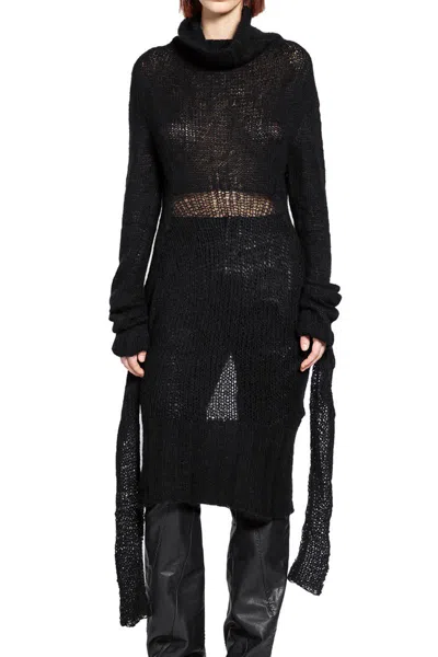 Yehuafan Hand Crochet Top In Black