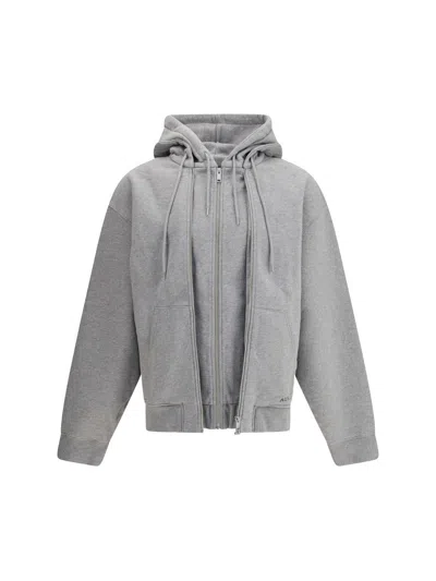 Axel Arigato Men Zip Hoodie In Gray