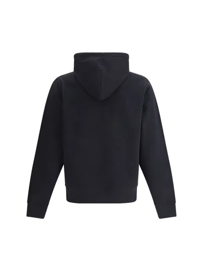 Burberry Hoodie With Front Pocket And Ribbed Cuffs In Blue