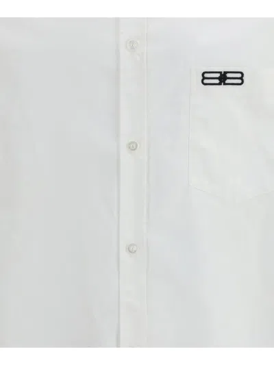 Balenciaga Relaxed Fit Shirt Button-down Collar In White