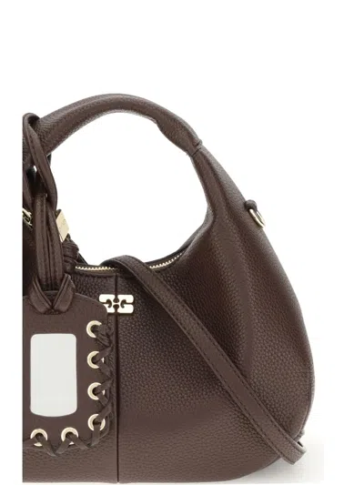 Ganni Women Hobo Mini Grained In Multi