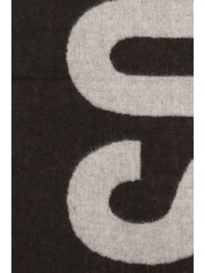 Jacquemus Fringes Wool Scarf In Black