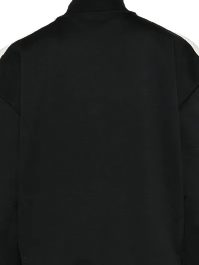 Palm Angels Stylish Bomber Jacket Contrast Stripe In Black