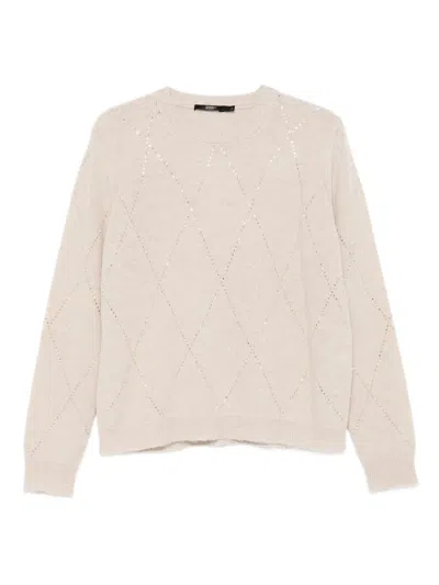 Seventy Diamond-pattern Sequin-embellished Sweater In Neutral