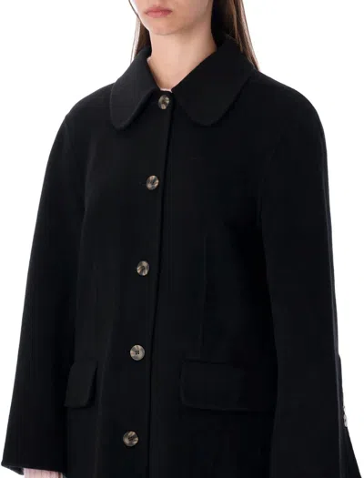 By Malene Birger Maelle Straight Wool Coat In Black
