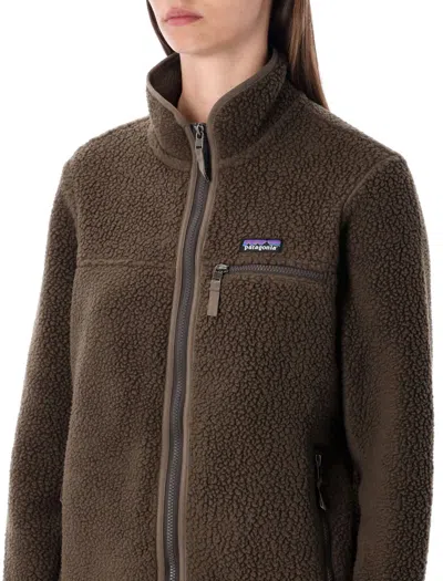 Patagonia Retro Pile Fleece Jacket In Brown