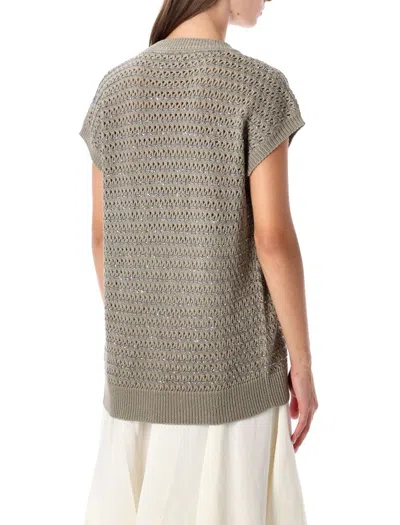 Fabiana Filippi Knit Crochet In Brown