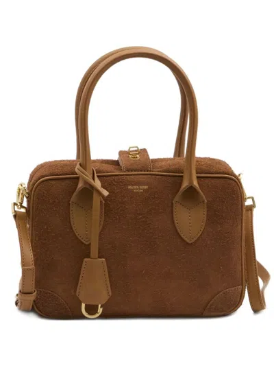 Golden Goose Suede Leather Bag In Leather Color In Brown