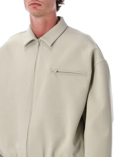 Fear Of God Essential Bonded Canvas Jacket Abbey Stone In Gray