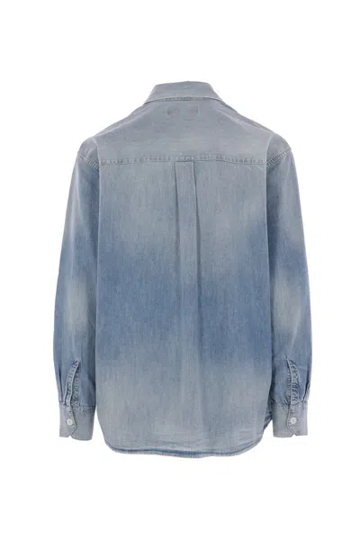 Our Legacy Long Sleeve Button-down Shirt Featuring Pocket In Blue