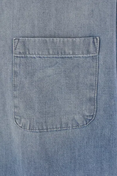 Our Legacy Long Sleeve Button-down Shirt Featuring Pocket In Blue