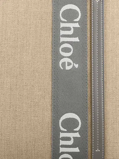 Chloé Woody Tote Bag In Neutral