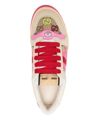 Gucci Screener Trainer In Gg Fabric And Multicolour Details Women In Multi