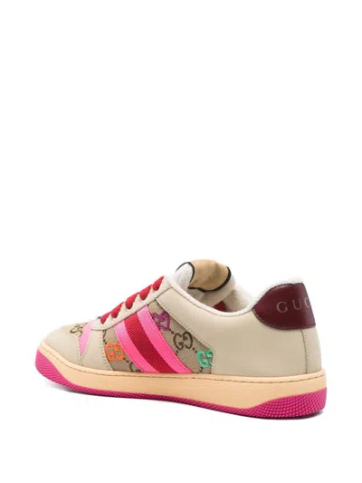 Gucci Screener Trainer In Gg Fabric And Multicolour Details Women In Multi