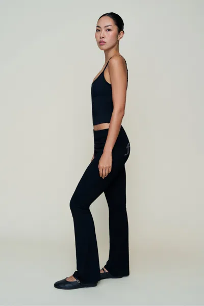 Danielle Guizio Ny Fearless Foldover Pant In Blue