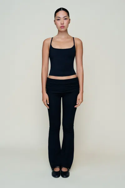Danielle Guizio Ny Fearless Foldover Pant In Blue