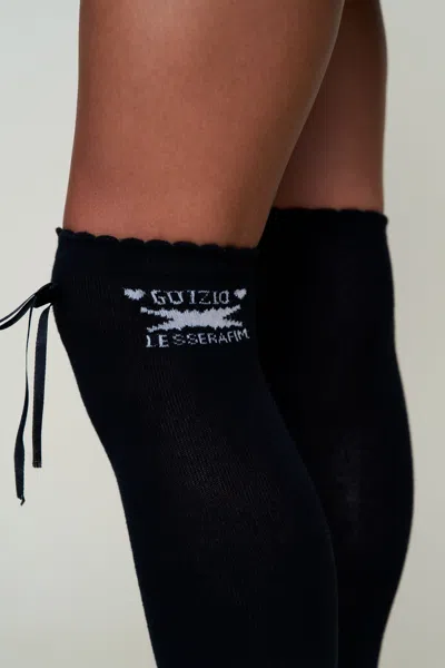 Danielle Guizio Ny Over The Knee Socks In Black