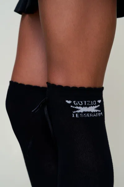 Danielle Guizio Ny Over The Knee Socks In Black