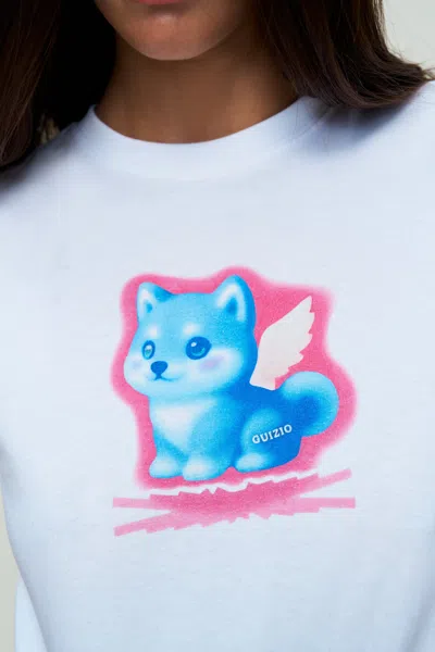 Danielle Guizio Ny Shiba Graphic Tee In White