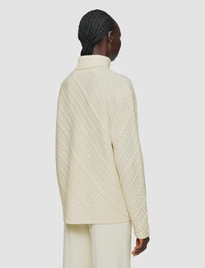 Joseph Cable Knit Wool Jumper In Yellow