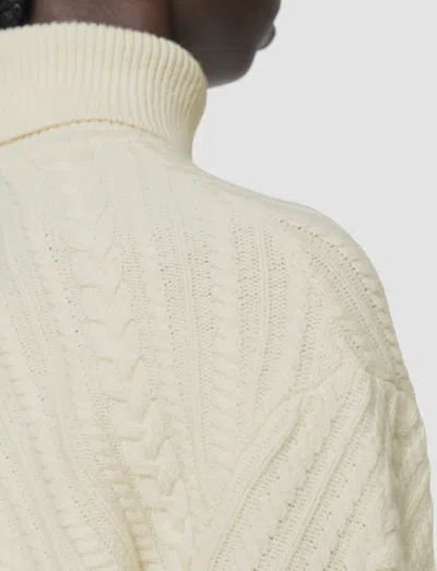 Joseph Cable Knit Wool Jumper In Yellow