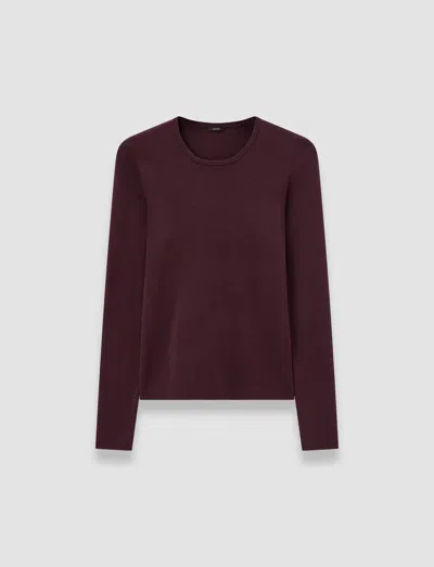 Joseph Long-sleeve Round-neck Sweater In Purple
