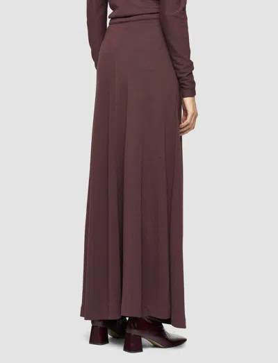 Joseph Wool Jersey Maxi Skirt In Brown