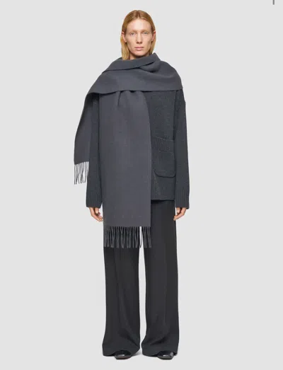 Joseph Cecile Wool Scarf In Gray