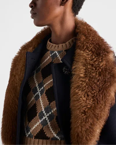 Prada Crew Neck Sweater In Brown