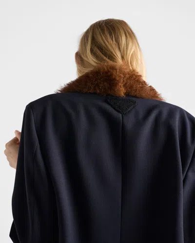 Prada Single-breasted Jacket In Straw In Black