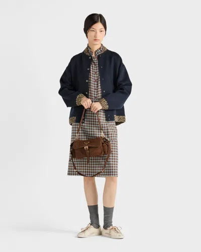 Prada Silk Georgette Button-front Blouse In Multi