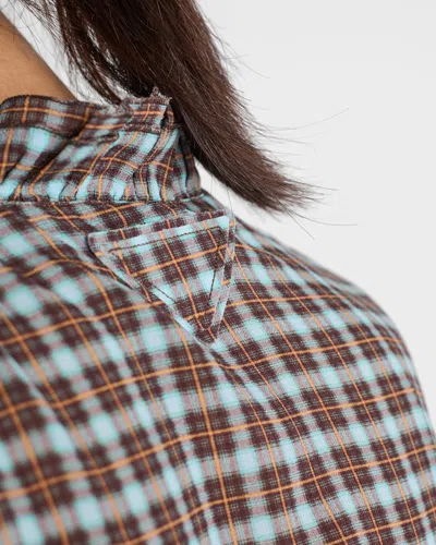 Prada Silk Georgette Button-front Blouse In Multi