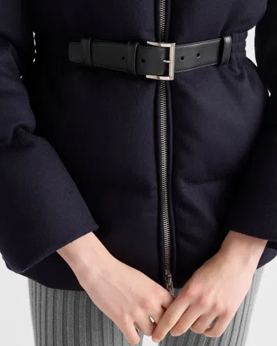 Prada Loden Down Jacket In Blue